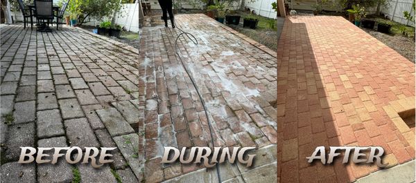Luxury driveway restoration in Ocean Hammock. 