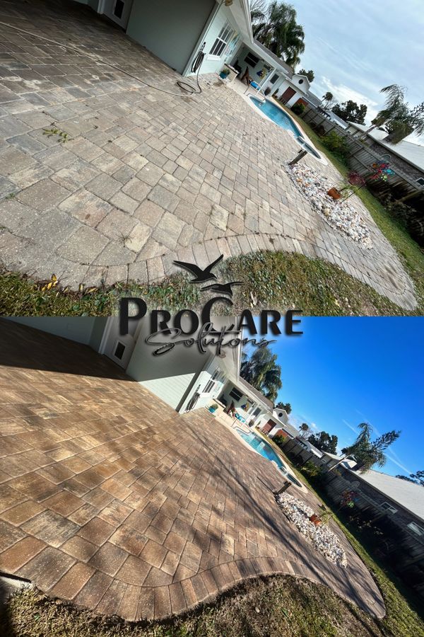 Beautiful patio paver restoration.