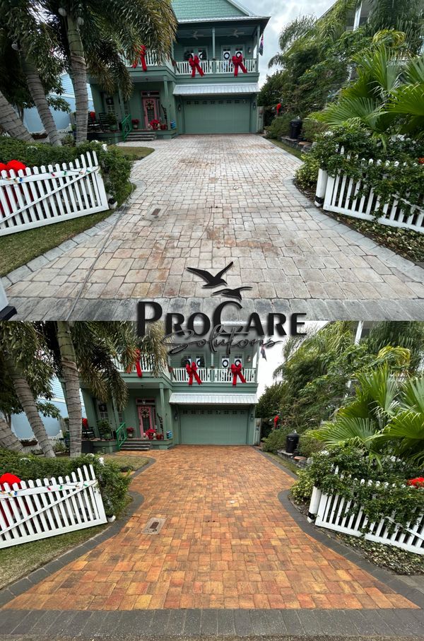 Luxury driveway paver sealing in Hammock Dunes.