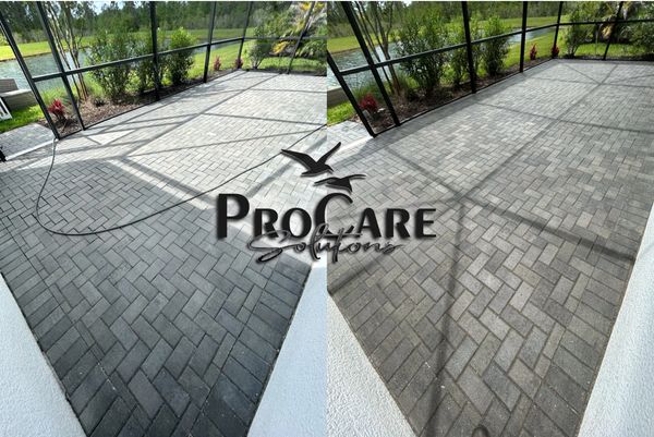 Premium brick paver restoration.