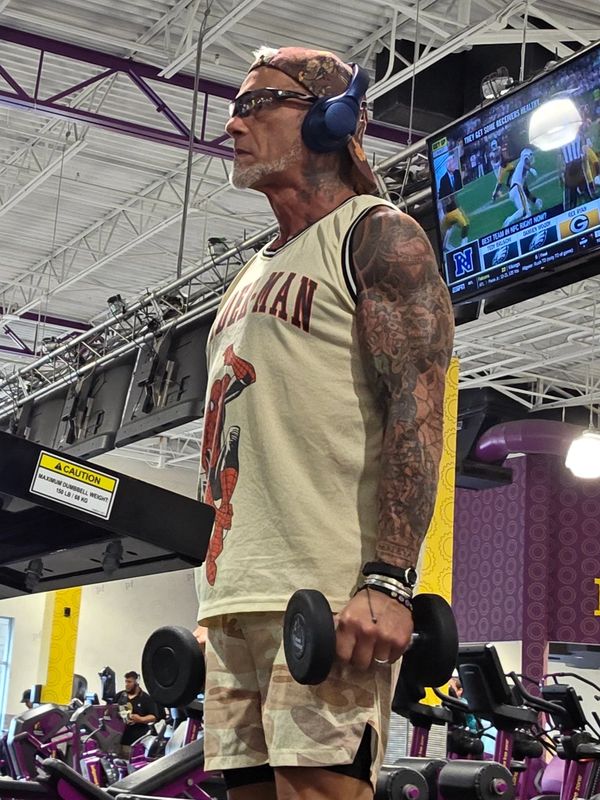 Long-term HIV/AIDS survivor Bob Bowers exercising and working out Staying fit physically emotionally