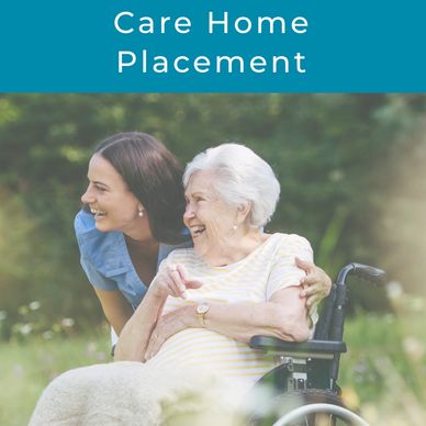 Smiling elderly woman in wheelchair with caregiver outdoors.
