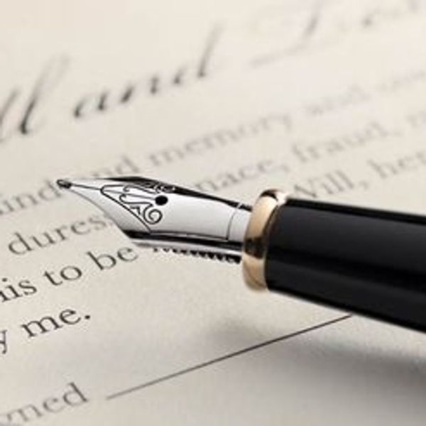 Wills drafted professionally with pen for signature