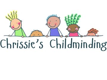 Logo for Chrissie's Childminding with smiling children.