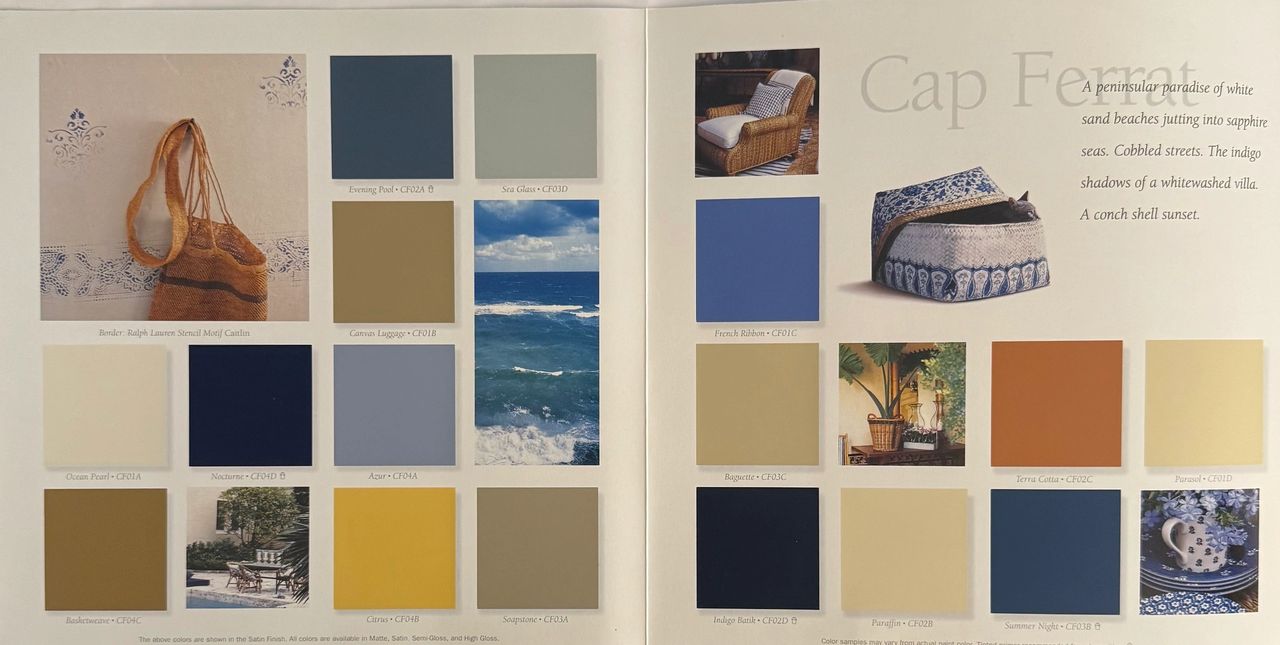 1997 Ralph Lauren Paint Colors Cap Farrat Collection. 1997 Ralph Lauren Paint Colors Cap Farrat Collection.
