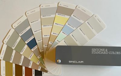 Choose the right color combinations to make your home beautiful. This is a Sinclair Paint fan deck.