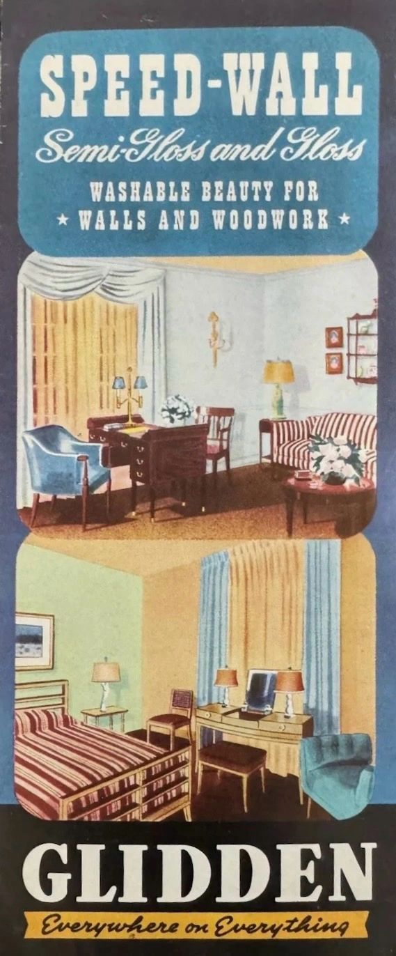 1941 Glidden Speed-Wall Semi-Gloss/Gloss Paint Pamphlet Color Guide 1941 Glidden Speed-Wall Semi-Gloss/Gloss Paint Pamphlet Color Guide