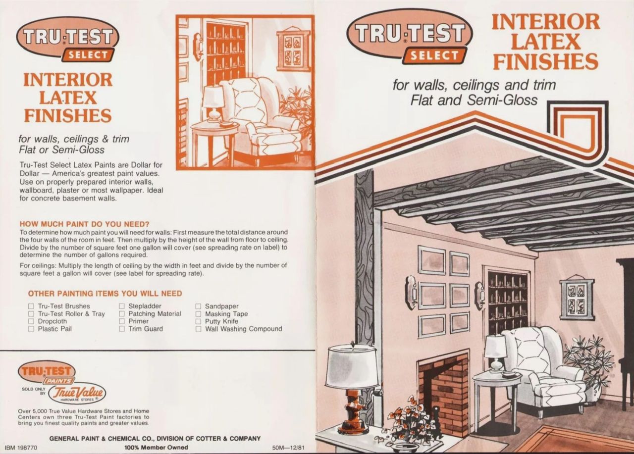 1981 Tru Test Interior Color Chart Cover. 1981 Tru Test Interior Color Chart Cover.