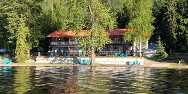 Condo and cabin rentals at South Point Resort on Canim Lake. 