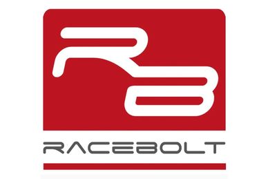 Racebolt logo with red background and white initials.
