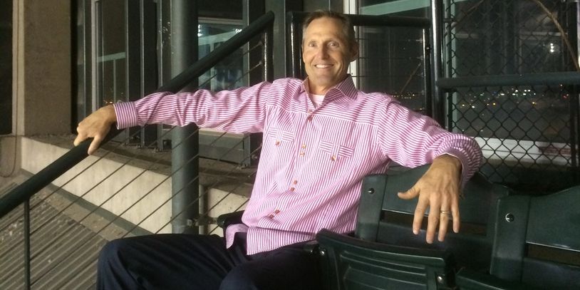 Author Jay Hummer Sitting on a Chair 
