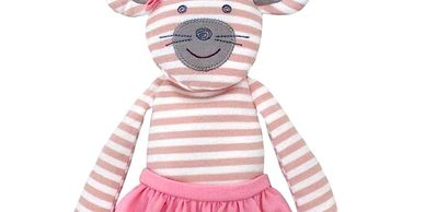 All-cotton organic rag doll, cute mouse