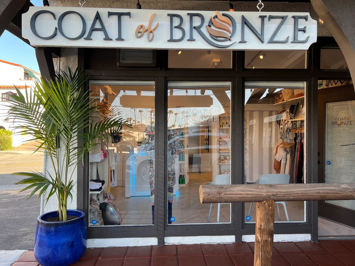 San Clemente Spray Tan Studio Coat of Bronze