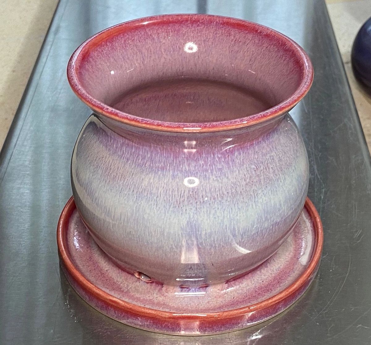 One Piece Planter In Drippy Misty Pinks