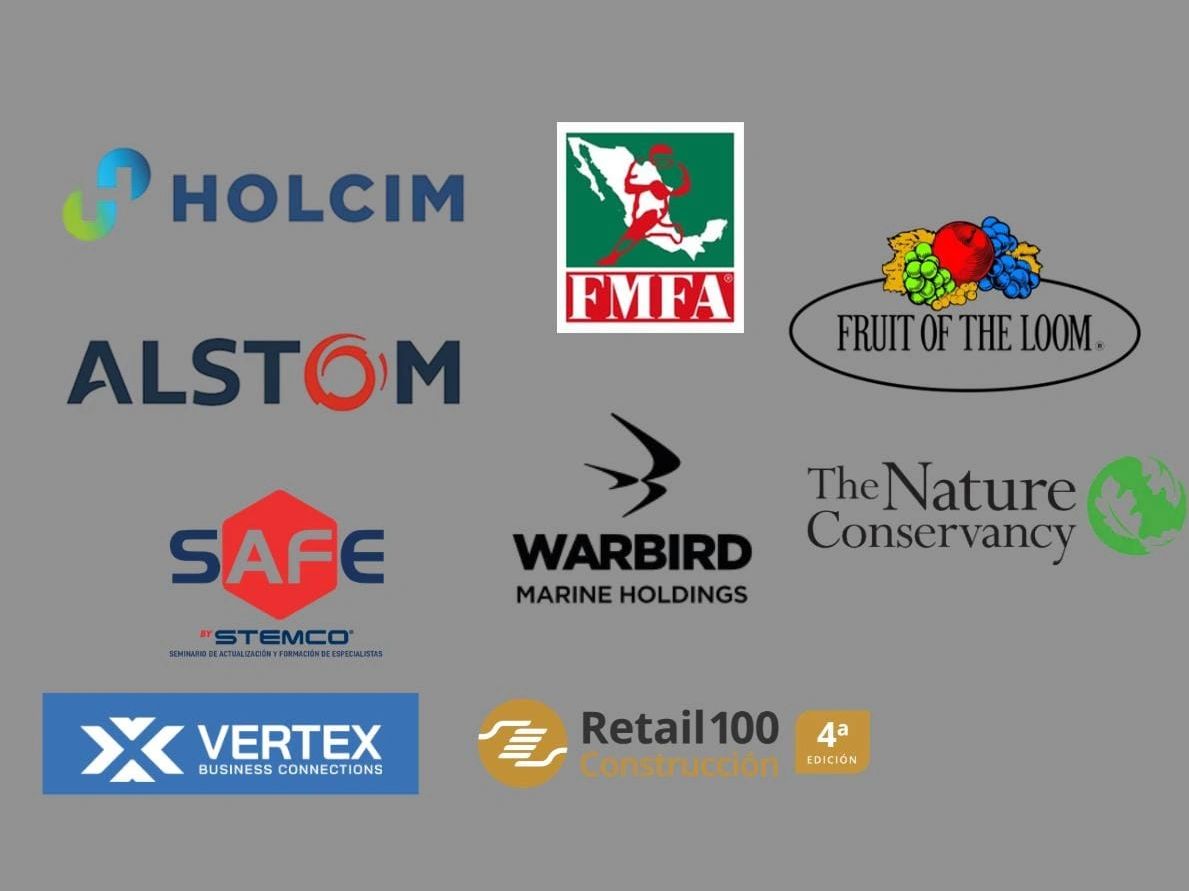Logotipos de varias organizaciones y empresas.