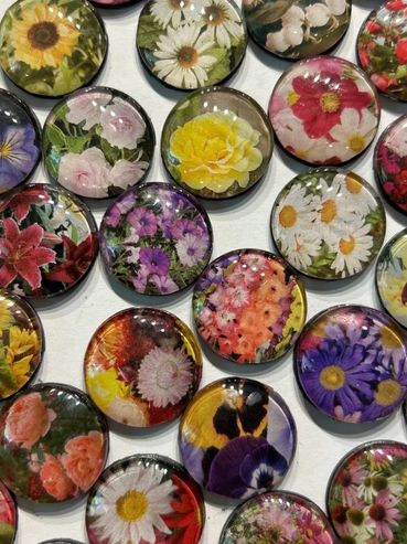 Decoupage Glass Gem Magnets