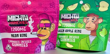 NEW PRODUCT: SMASHED MIGHTY MUNCHIES 1200 MG GUMMIES 
THC INFUSED POTENT GUMMIES        
1200 MG PAC