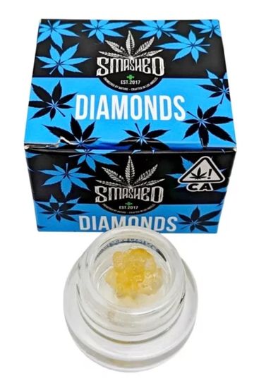 SMASHED LIQUID DIAMONDS CONCENTRATE
1 G $30
Peanut Butter Cookies 
Indica
Blue Dream 
Sativa Hybrid