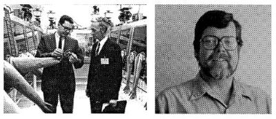 Dr. Elbert King in the Lunar Receiving Laboratory.  
