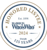 2024 whos who in america recognition for Dr. Waugaman's work in Audiology 