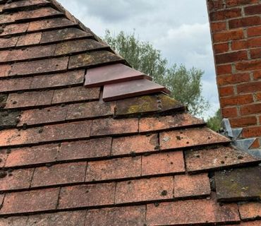 Replaced roof tiles