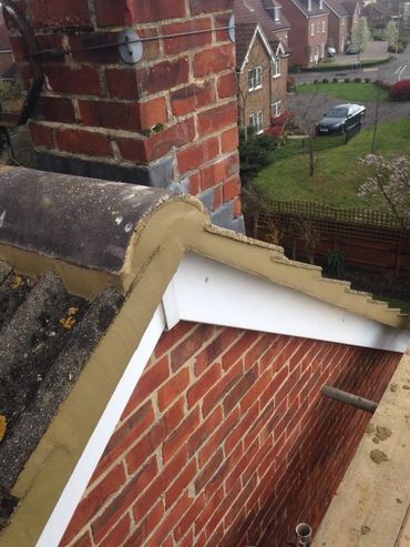 Repaired roof egdes