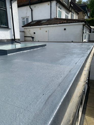 New flat roof being sealed