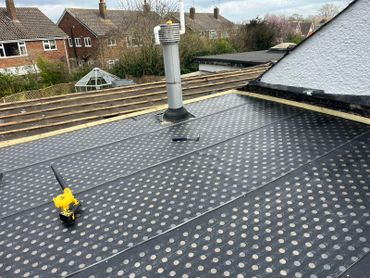 New roof being laid