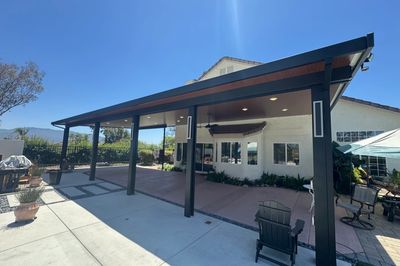 Custom aluminum patio cover built by JAM Construction Patios