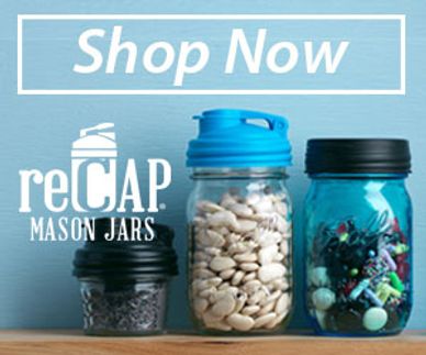 Shop Now for Recap mason jars . 3 glass jars of different sizes and different cap options