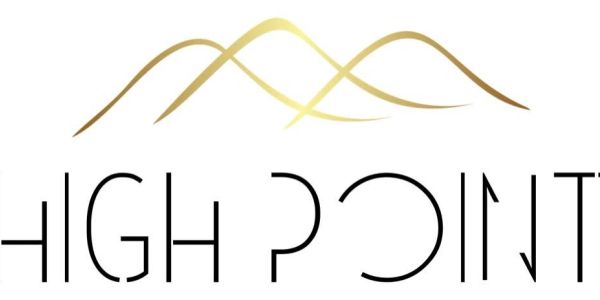 Logo with gold peaks and 'HIGH POINT' text.