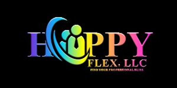 Colorful logo for Happy Flex, LLC.