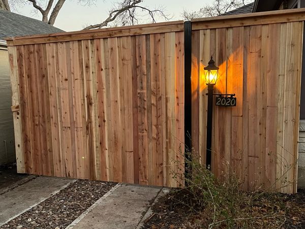 8ft Custom Automatic Cedar Swing Gate