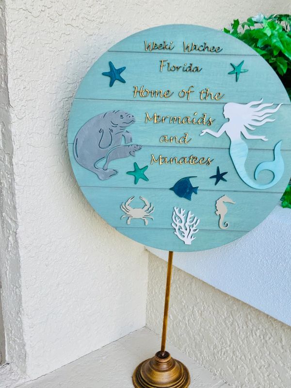 Weeki Wachee Wood Sign