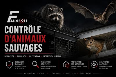 FAUNE 911 - Contrôle d’animaux sauvages à Montréal, Rive-Sud et Rive-Nord