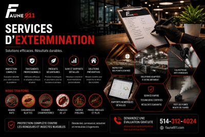 FAUNE 911 - Services d’extermination – Montréal, Rive-Sud et Rive-Nord