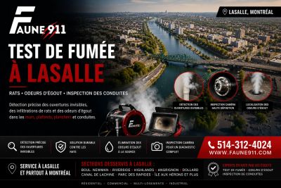 Test de fumée à LaSalle – Rats | odeurs d'égout 