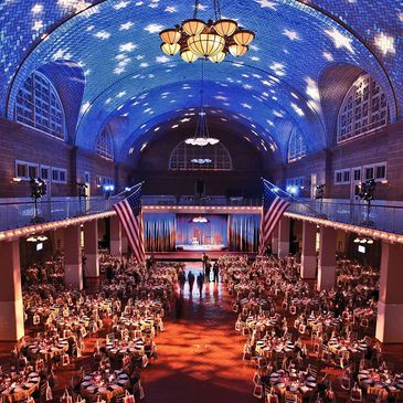 Special Events are organized by Evelyn Hill Inc. at the Registry Room at Ellis Island.