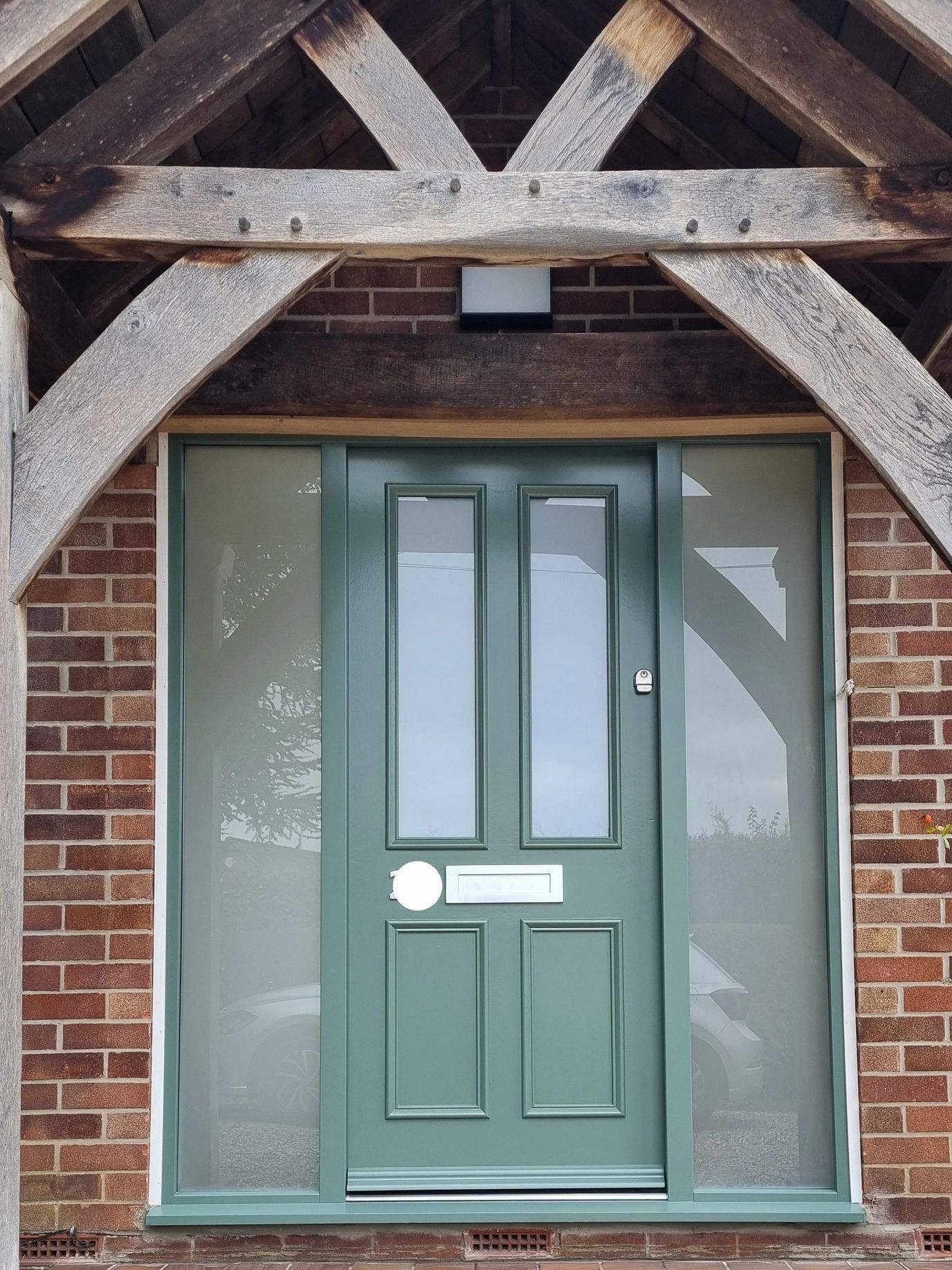 A New Front Door Set. The Mortlake External Front Door. Supplied by Todd Doors.
