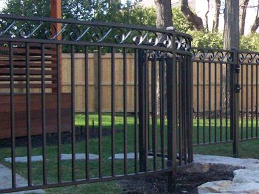 Fer Forge Ornemental Cloture courbe
