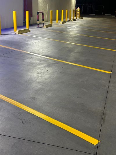 new parking lot line striping