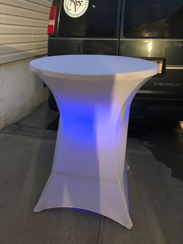Color changing cocktail table