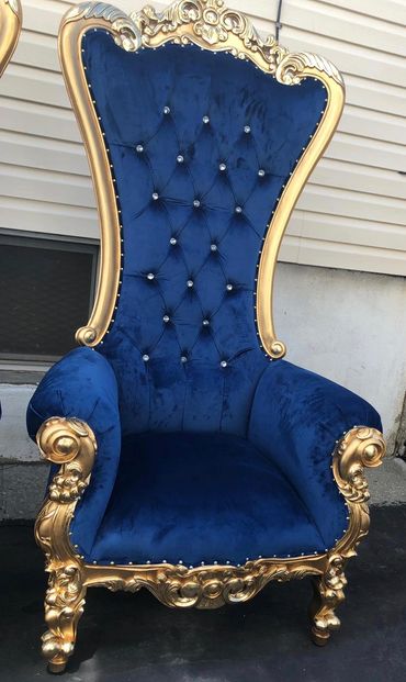 Takata Sapphire hire Blue Velvet Throne