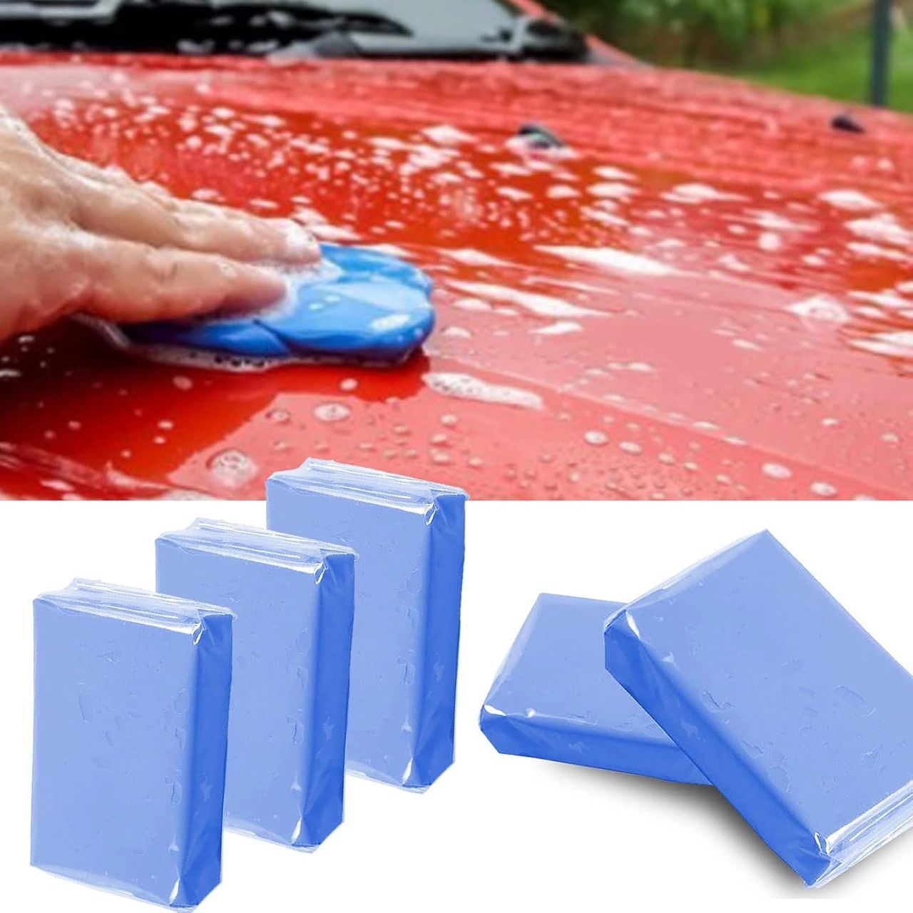 using a clay bar to remove contamination on a cars paint