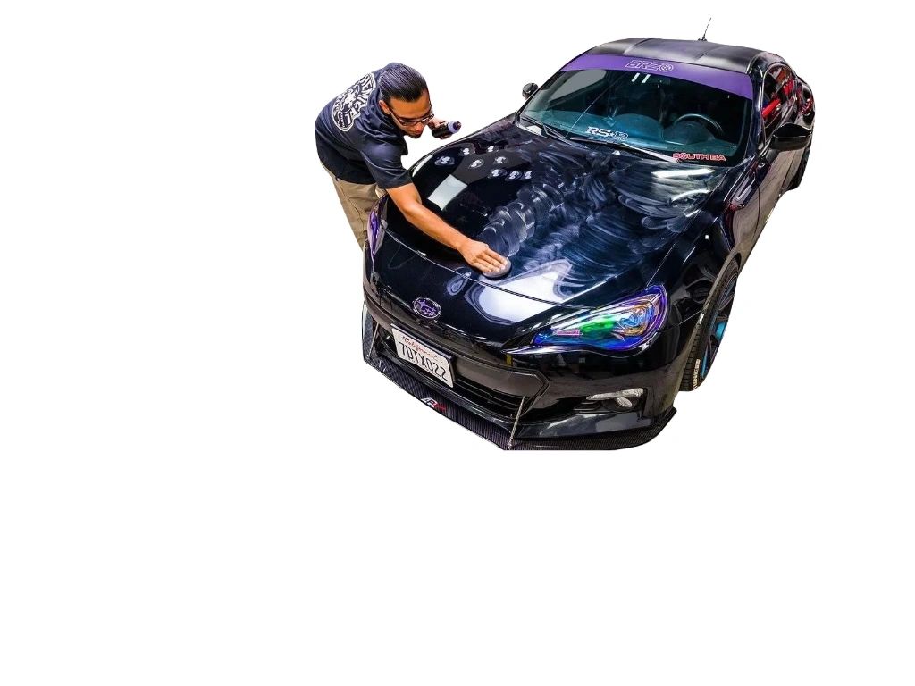 Waxing a dar colored car. Dark Colors: Require extra attention to avoid streaking and swirl marks