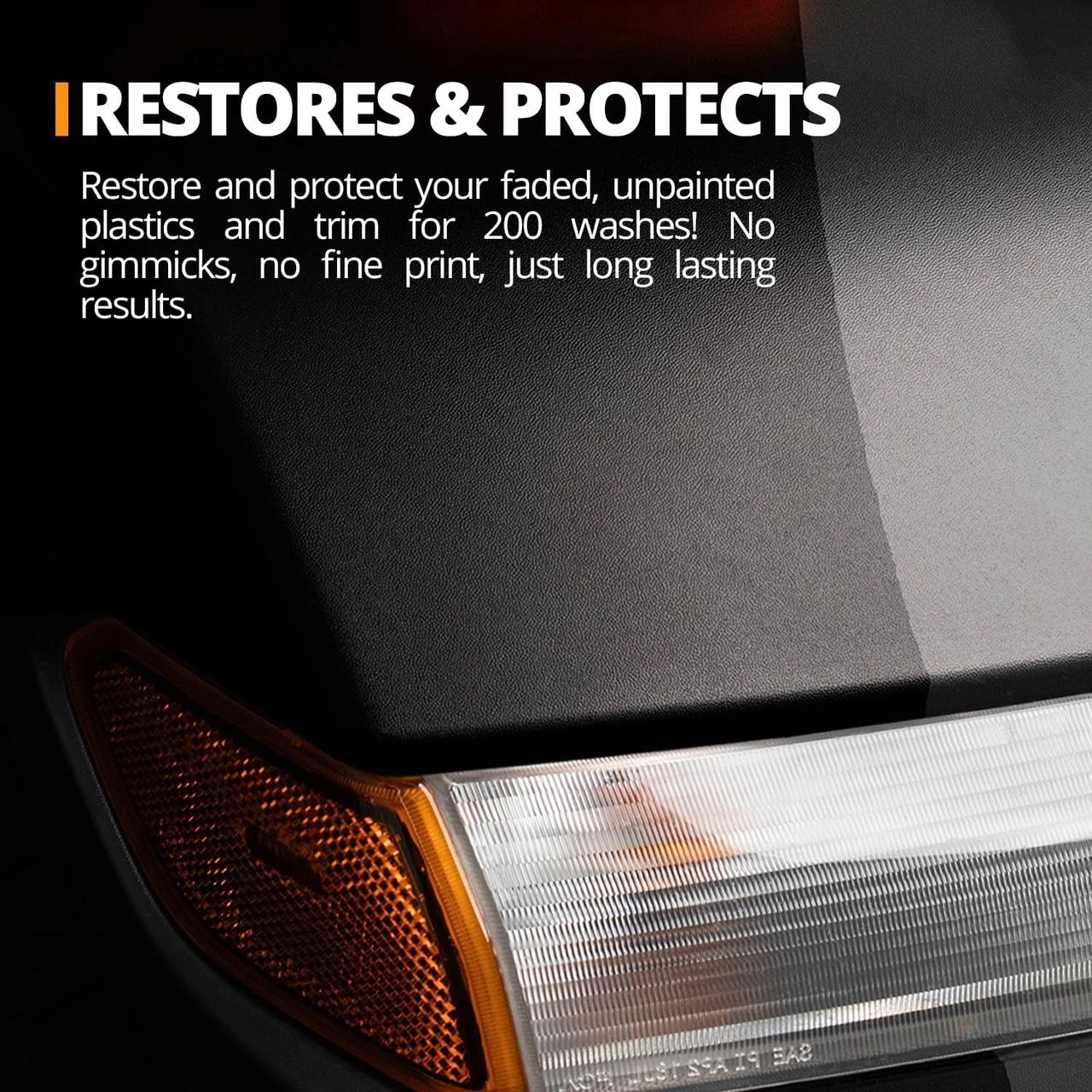 The Cerakote Ceramic Trim Coat Restoration Kit works well on many vehicles headlamp trim