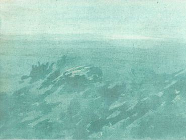 Seep I
Green fishnet dye on paper, 21x29.7cm, 2023