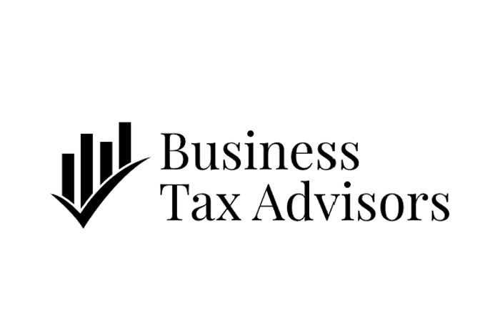 Logo for Business Tax Advisors with bar chart and checkmark.