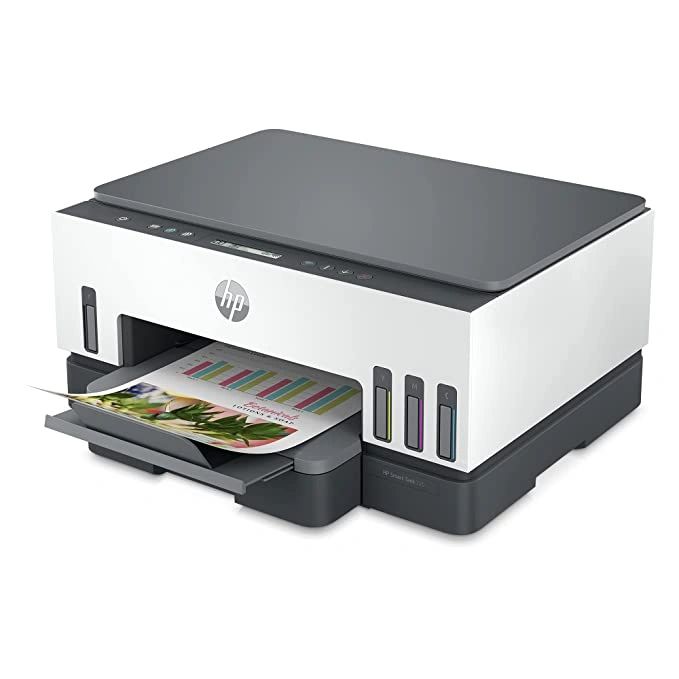 HP 720 WiFi Duplex Printer with Smart-Guided Button, Print, Scan, Copy and  Wireless, Hi-Capacity