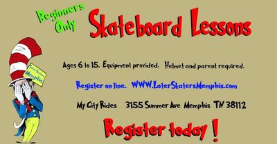 Skateboard lessons with LaterSkaters Memphis